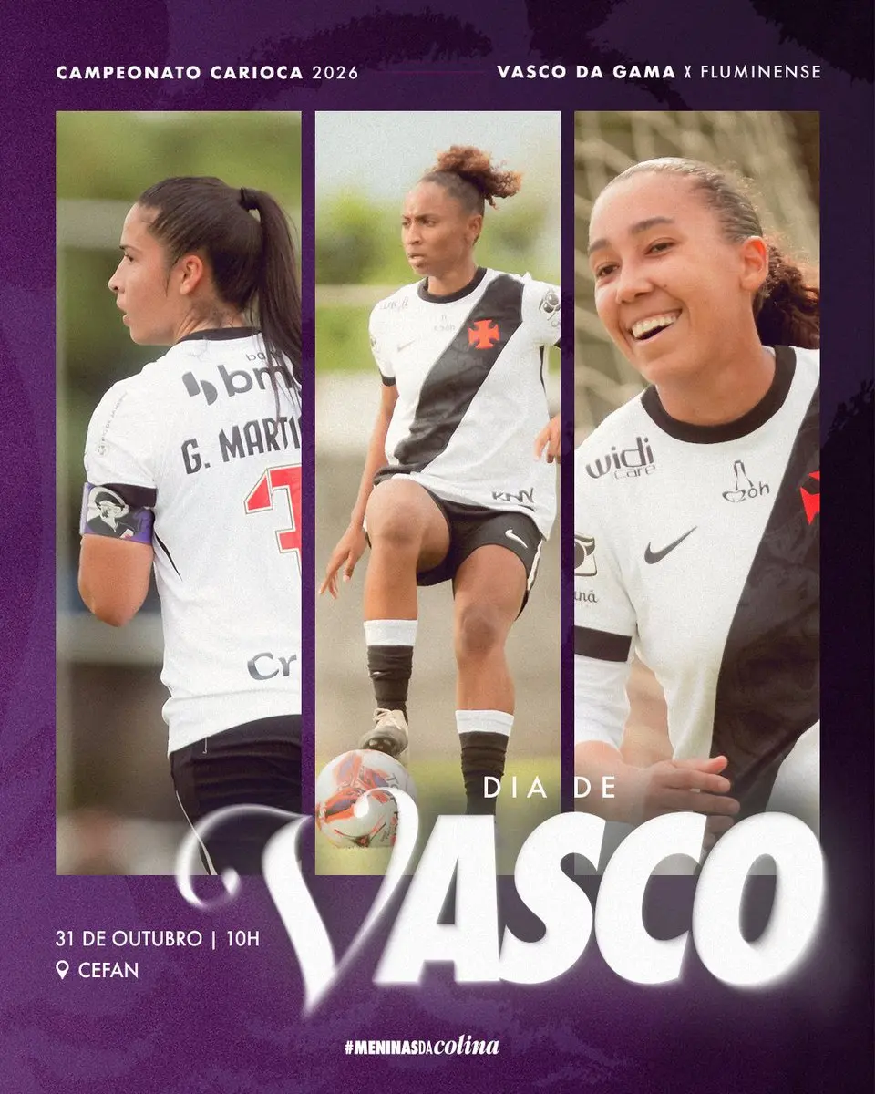 Vasco Feminino enfrenta o Fluminense no Carioca neste sábado às 10h no Cefan
