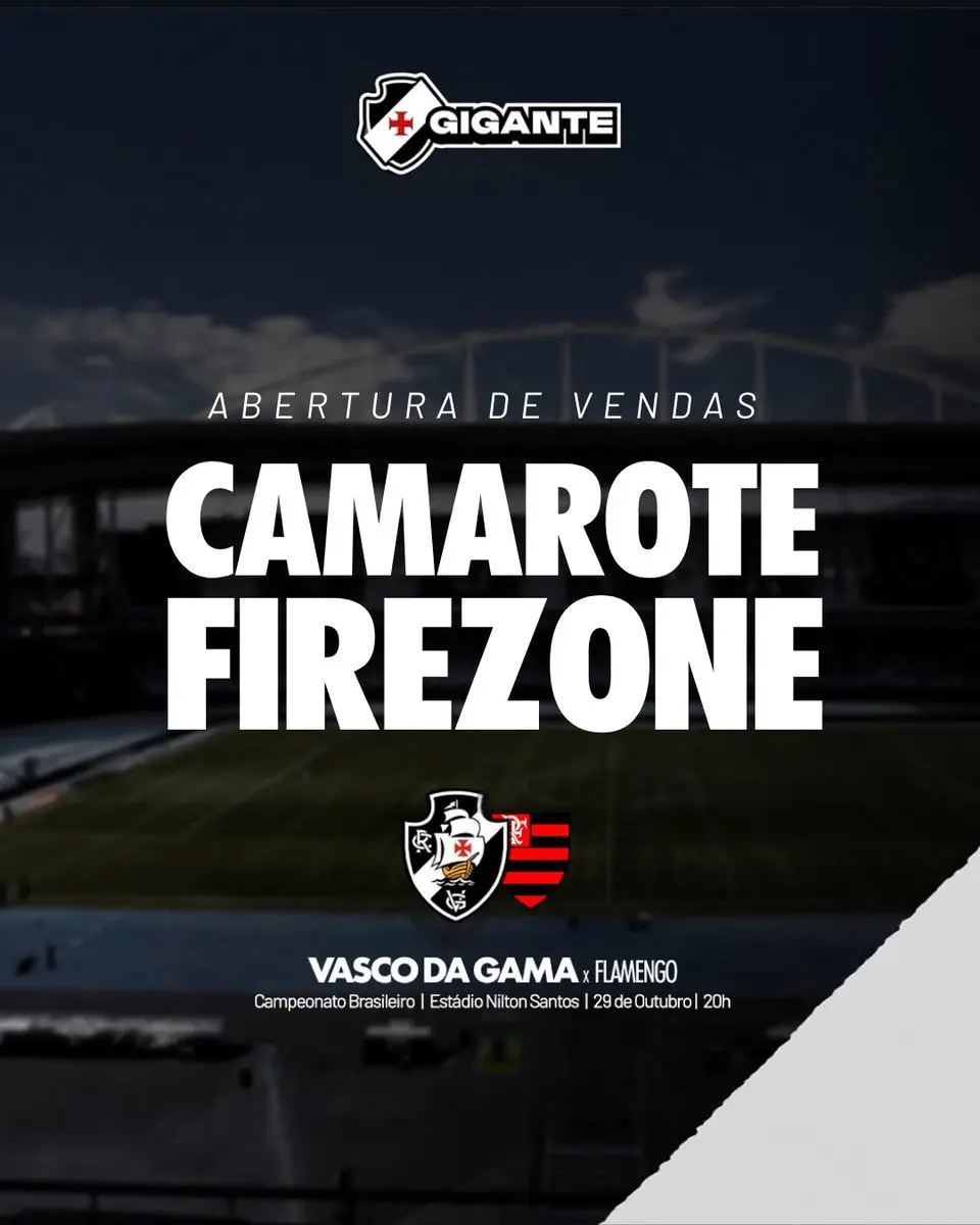 Venda de ingressos do camarote Firezona para Vasco x Flamengo já está aberta