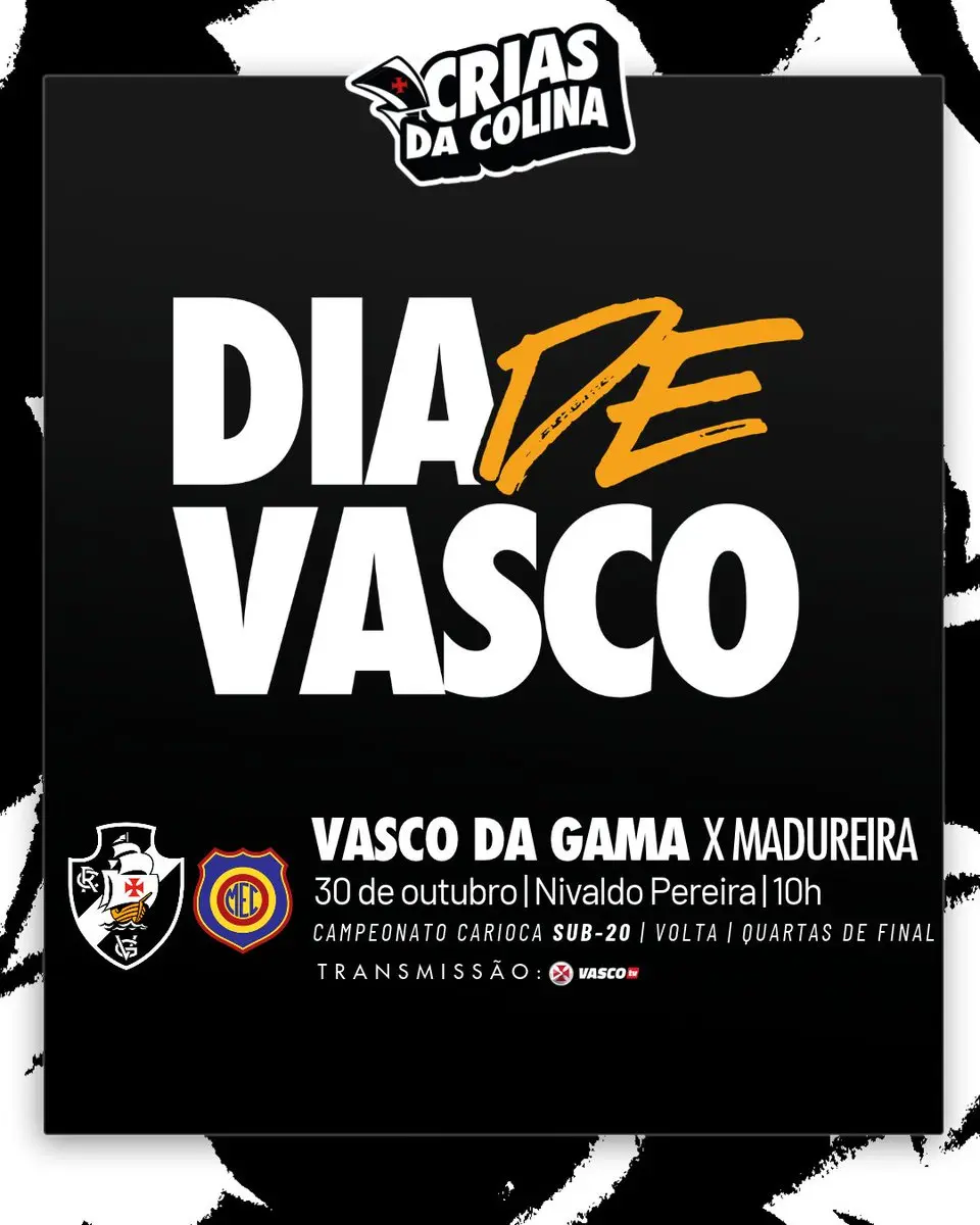 Vasco Sub-20 enfrenta o Madureira às 10h no Carioca nesta sexta-feira