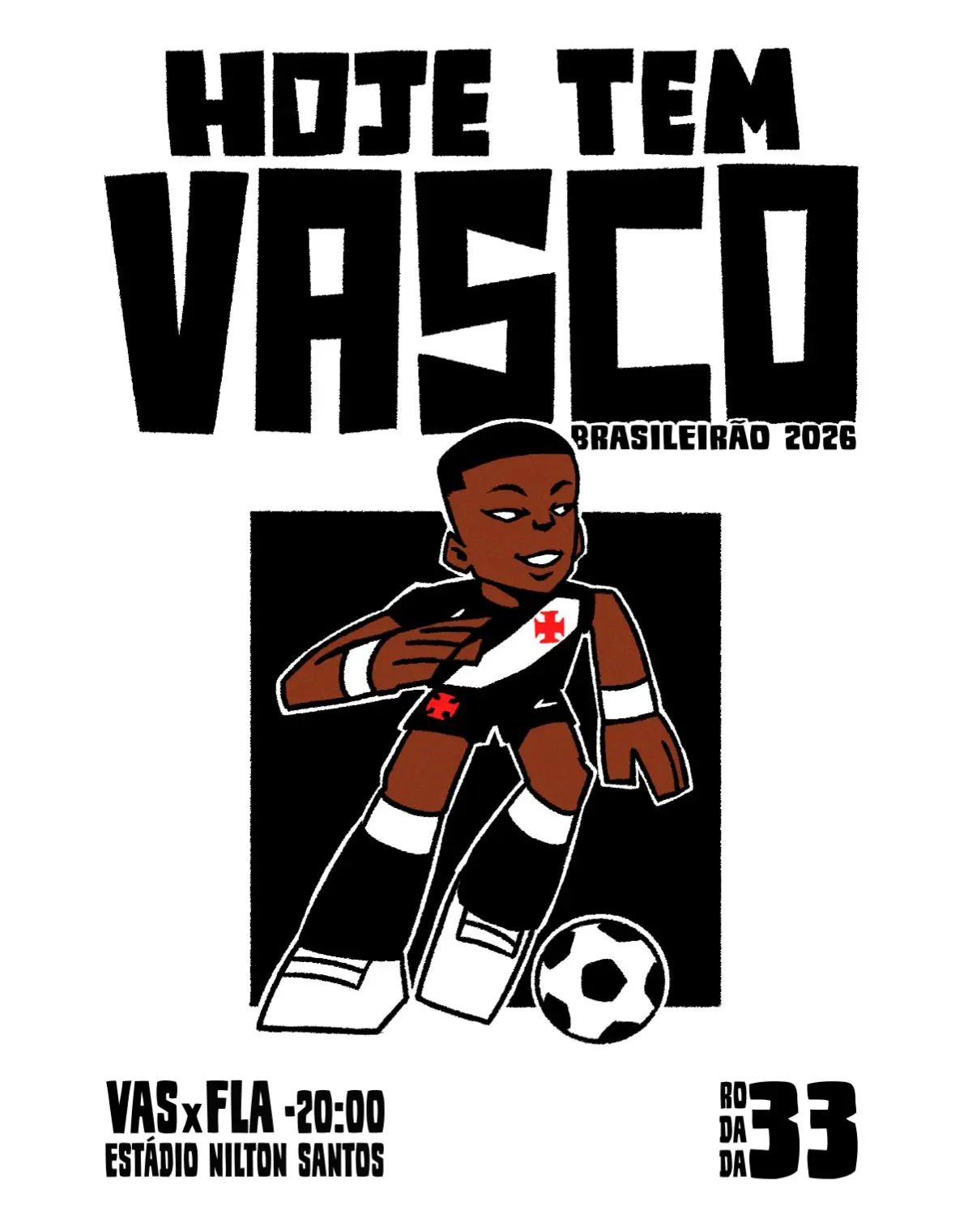 Hoje é dia de Vasco contra o Flamengo no Brasileirão!
