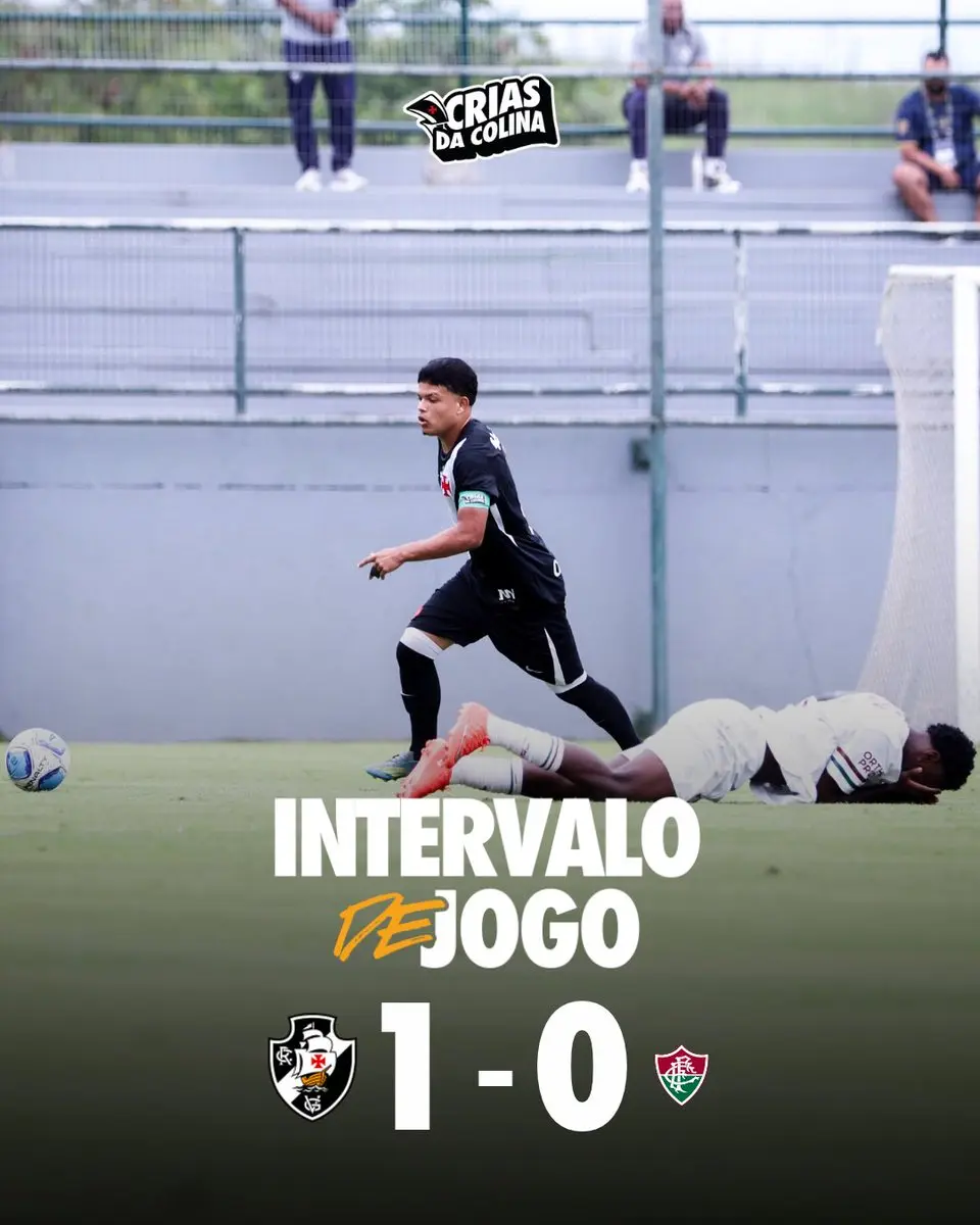 Vasco Sub-15 vence Fluminense por 1 a 0 no intervalo da Copa Rio